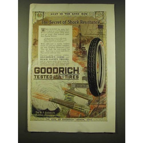 1918 Goodrich Silvertown Cord Tires Ad - Best in the long run