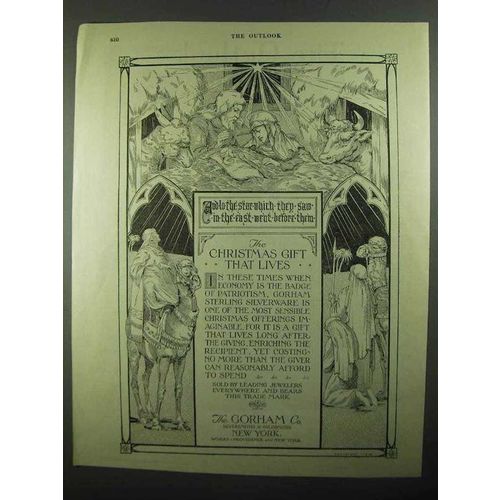 1918 Gorham Silver Ad - And To The Star Which they Saw