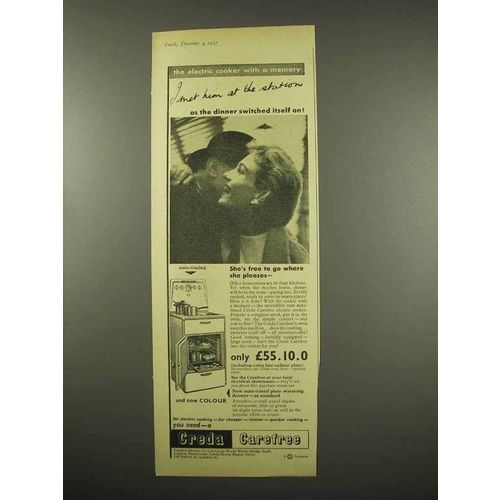 1957 Creda Carefree Electric Cooker Ad - Met at Station