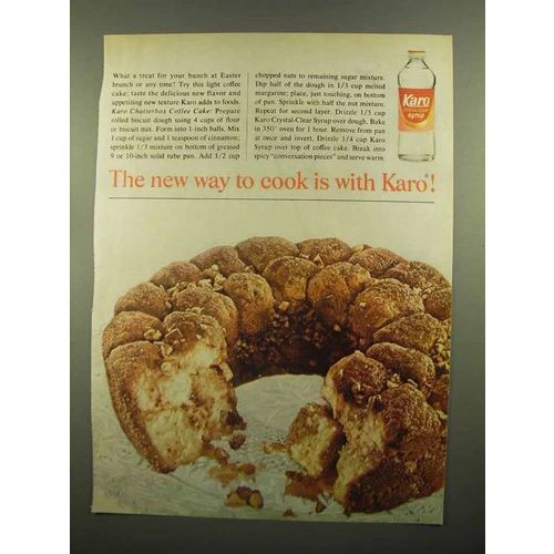 1965 Karo Syrup Ad - Chatterbox Coffee Cake Recipe