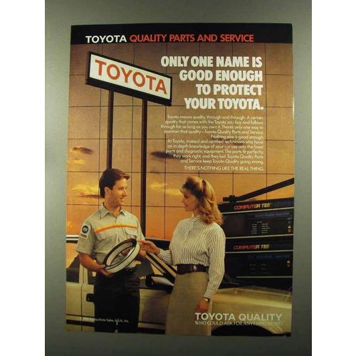 1988 Toyota Parts and Service Ad - Only One Good Enough