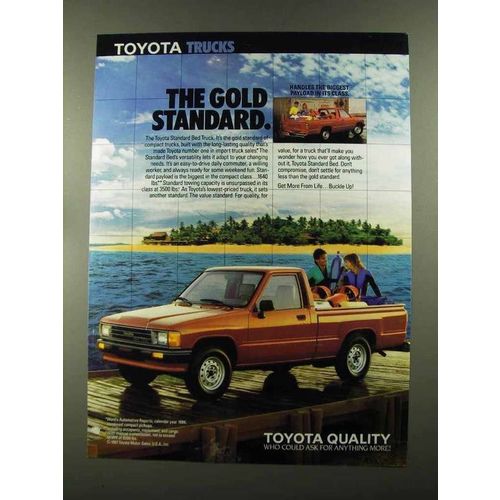 1988 Toyota Standard Bed Truck Ad - Gold Standard