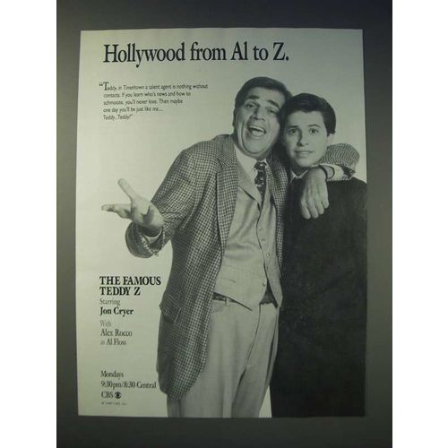1989 The Famous Teddy Z TV Series Ad - Jon Cryer and Alex Rocco