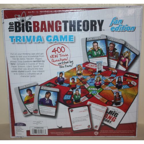 Cardinal The Big Bang Theory Fan Edition Trivia Game - Sealed