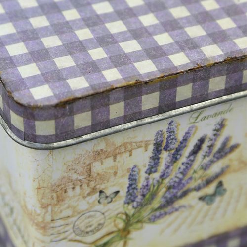 Lavendel Metalldose, Keksdose,Landhausstil, 16x19c