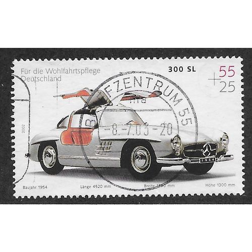 GER 2002 55c +25 'CARS - MERCEDES 300SL' FINE USED (EBID 54-141)