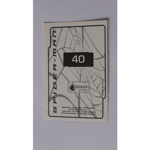 Spider-Man movie Sticker # 40 (A) unused - Merlin 2002 marvel
