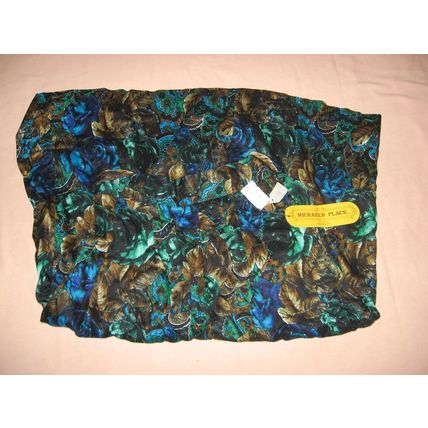 Floral Flower Skirt 16 29 Waist Green Turquoise Brown Black Michaels Place