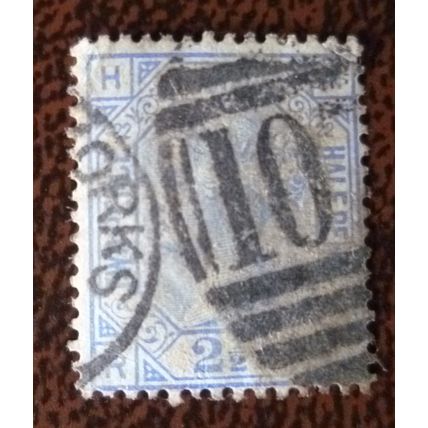 1880 GB Queen Victoria QV SG157 Pl 22 used stamp HR Duplex cancel 107 Bradford
