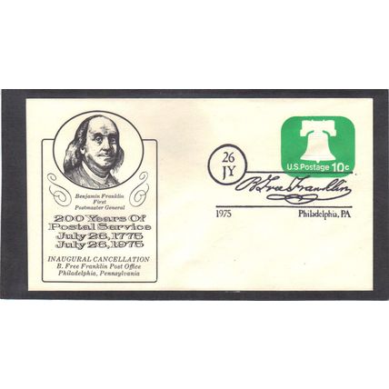 Event 200 Years Postal Service U567 10c Bell (Unkn Cachet-U/A) CV40372