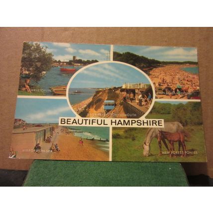 BEAUTIFUL HAMPSHIRE county. multiview used postcard by J. Salmon 1972 pm =