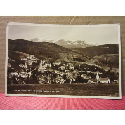 BEN WYVIS from, STRATHPEFFER, SCOTLAND used postcard RP by Valentine 1932 pm /