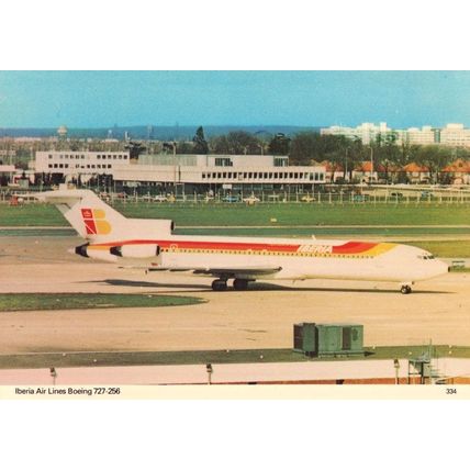 Boeing 727 Iberia Vintage Charles Skilton's Aircraft Postcard