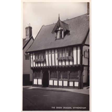 The Green Dragon Pub Wymondham Norfolk Old Real Photo Postcard