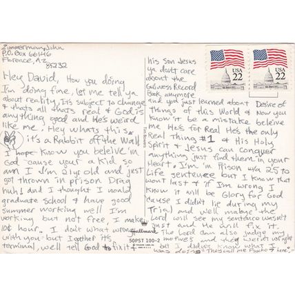 6x4 Continental size printed postcard Greetings Bowers Hallmark