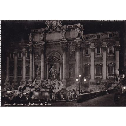 Rome Trevi Fountain Italy Real Photo Postcard unused VGC