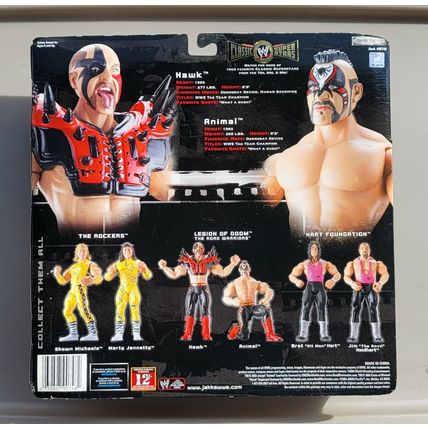 wwe wwf ljn classic superstars road warriors hawk & animal wrestling figures