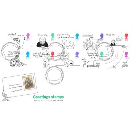 1996 Greetings Stamps Cartoons UnAddressed HRD4