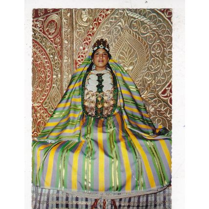 Mariee Marocaine Postcard used creased