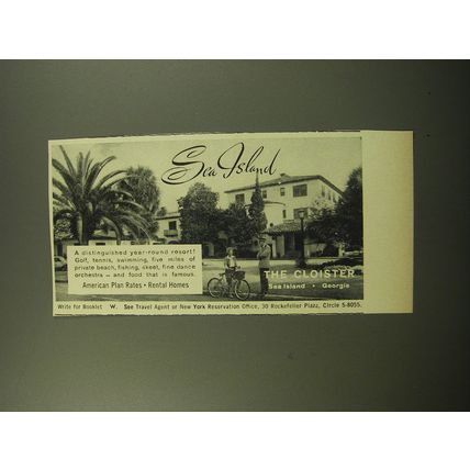 1959 The Cloister Resort Ad - Sea Island