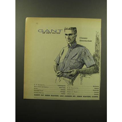 1959 Gant Shirts Ad - Classic Seersucker