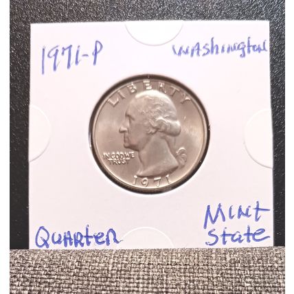1- 1971 P ( MINT STATE ) WASHINGTON QUARTER FROM US MINT SET.