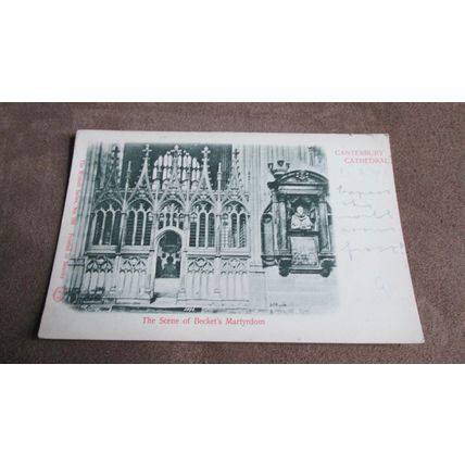 1905 fr Wrench series Postcard -Canterbury Cathedral, Becket's Martyrdom - Kent