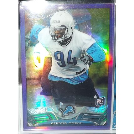 2013 Topps Chrome EZEKIEL ANSAH (Lions) Purple Refractor Rookie Card #17 98/499