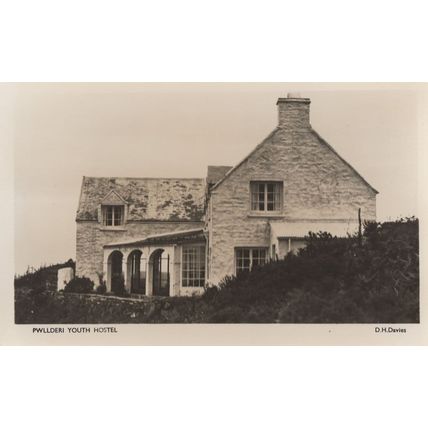 Pwllderi Youth Hostel Welsh Wales Rare Real Photo Postcard