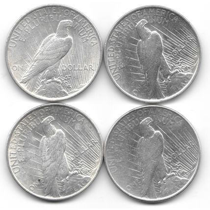 1922 Au/Bu Peace Dollars