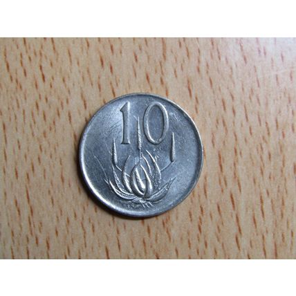 South Africa 1975 10 Cent Coin