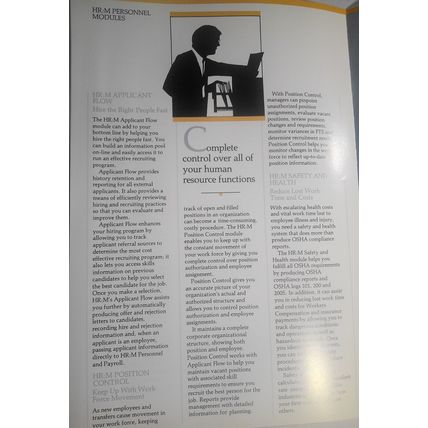 McCormack & Dodge Human Resource Management Systems software brochure, 1988