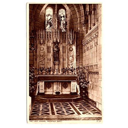The Lady Chapel, Buckfast Abbey - Postally Unused - Photochrom Co. Ltd Postcard
