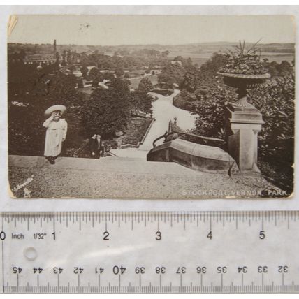 1909 postcard Stockport, Vernon Park