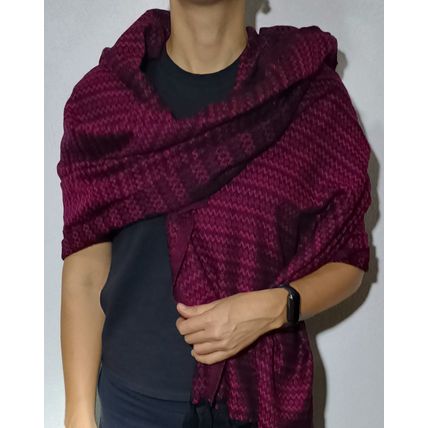 Elegant-Ultra-Soft-Lightweight **BLACK-PINK** Traditional Rebozo Shawl Mexico