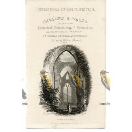 Tintern Abbey, Monmouthshire, Wales, Book Illustration (Print), 1850