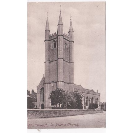 EC209 MARLBOROUGH - ST PETERS CHURCH . PRINTED POSTCARD