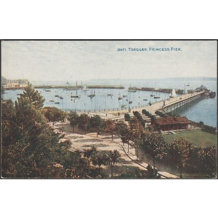 Princess Pier, Torquay, Devon, c.1910s - Photochrom Postcard