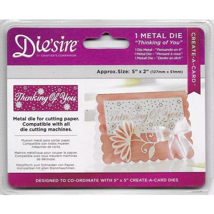 Crafter's Companion. Die'Sire. Thinking Of You Die Set. Die Cutting Cardmaking