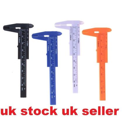 Vernier Caliper Gauge Measurement Plastic Ruler Sliding Measuring Tool White
