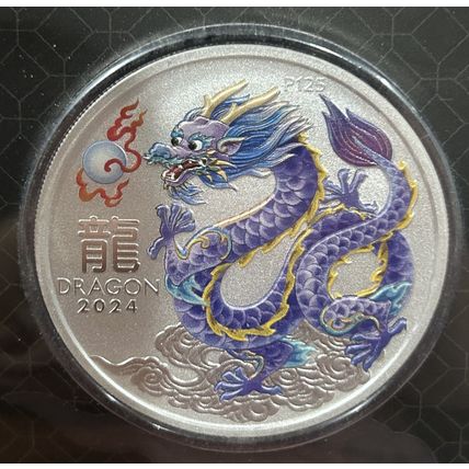 1oz Silver Collectible 2024 Australian Lunar Dragon Series III Coin