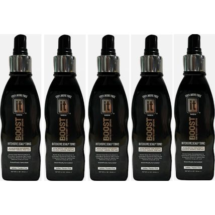 BOOST IT Intensive Scalp Tonic Spray for Men Helps Thickens Thin Fine Hair 5PK