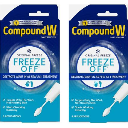 Compound W Freeze Off Remover 8 Application Original 2PK 05/26