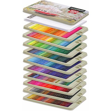 KALOUR Professional Colored Pencils,Set of 300 Colors,Artists Soft Core with Vib