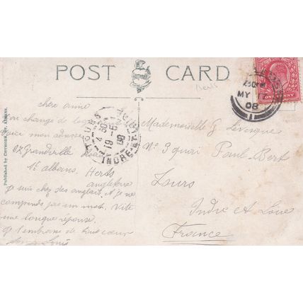 EC896 ST ALBANS - HOLYWELL HILL. PRINTED POSTCARD