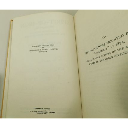 Vintage Spirit Of Iron Signed Harwood Steele Book North West Mounted Police