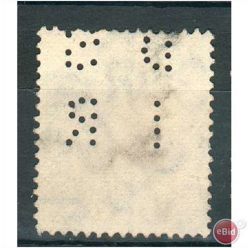 GB stamps 1937-47 KGV1 - 6d purple SG470 perfin - 5