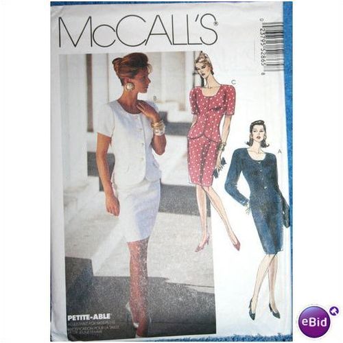 Vintage 1980 Jacket Skirt Suit Sewing Pattern Size 12 New 1940 Style McCalls