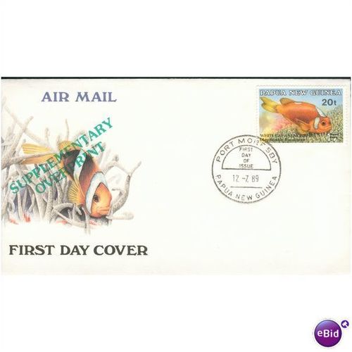 Papua New Guinea FDC 1989 - SG 602 - (SG 539 surcharged 20t)