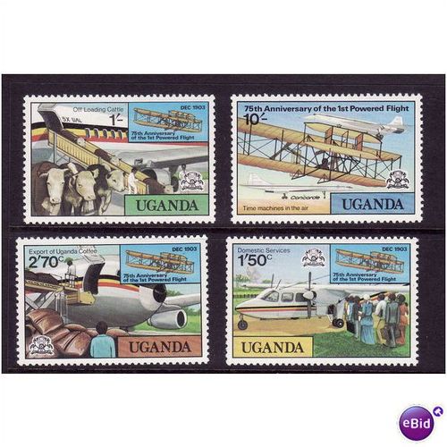 UGANDA 1979 CORONATION SG 234/237 SET 4 VALS U/M MINT